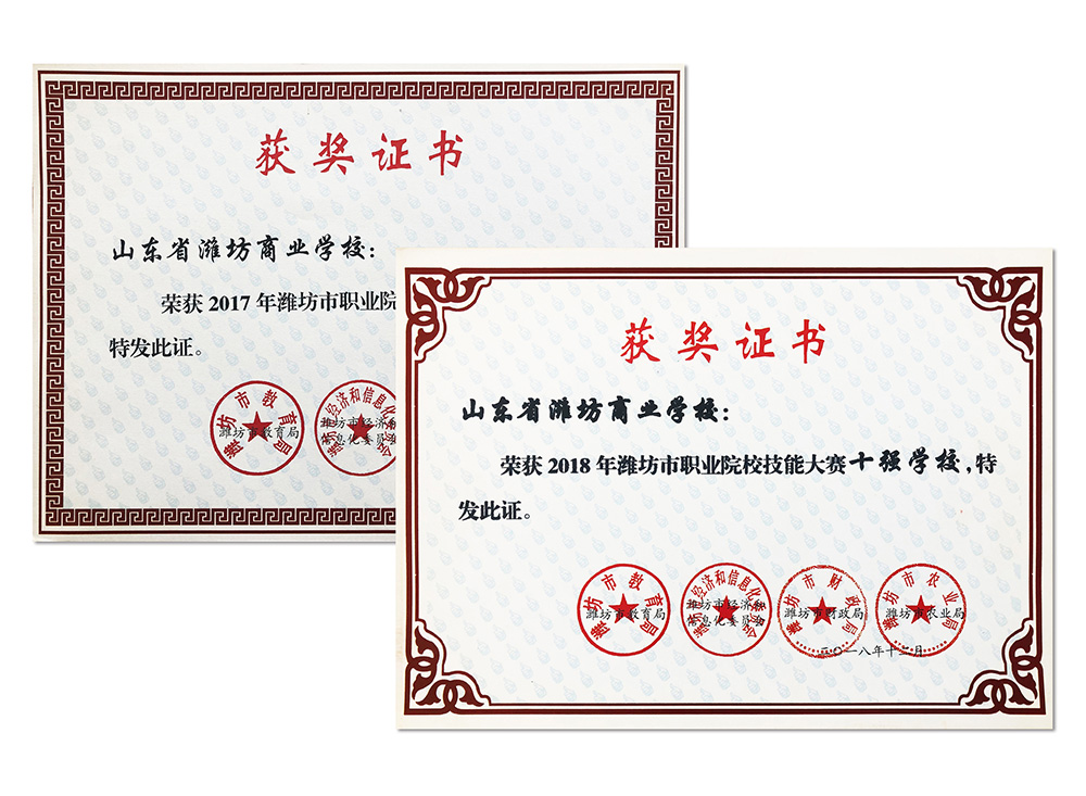 市职业院校技能大赛十强学校